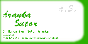 aranka sutor business card